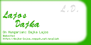 lajos dajka business card